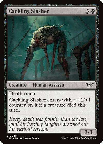 Cackling Slasher (Duskmourn: House of Horror) Light Play