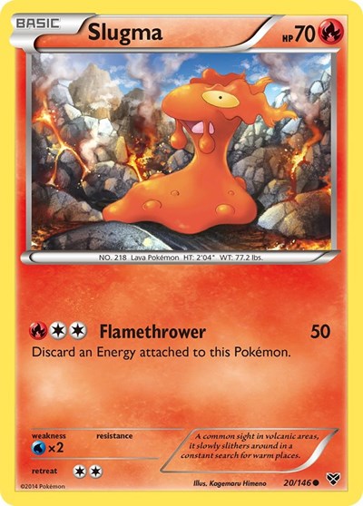 Slugma (XY Base Set) Medium Play
