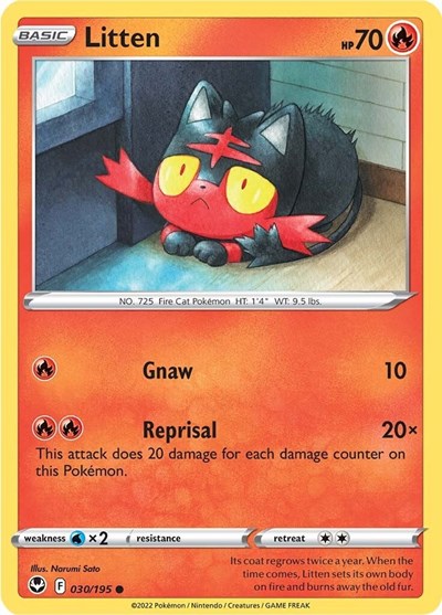 Litten (SWSH12: Silver Tempest) Light Play