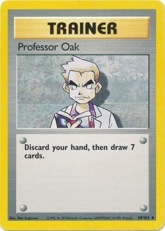 Professor Oak (Base Set) Damaged / Poor