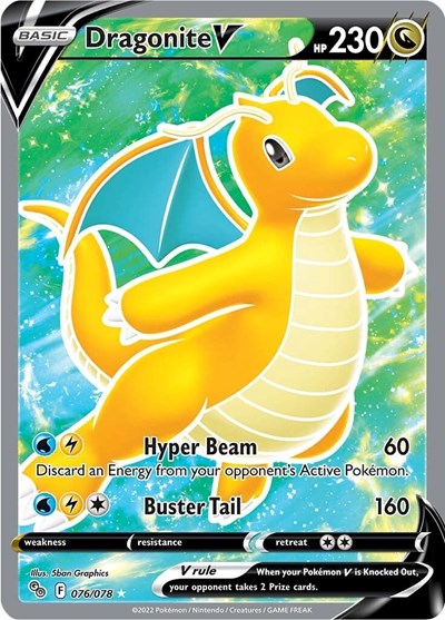 Dragonite V (Full Art) (Pokemon GO) Light Play