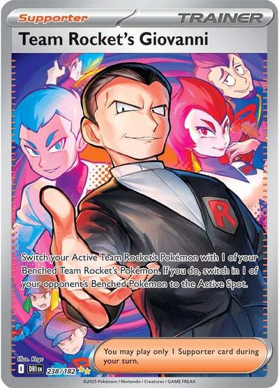 Team Rocket's Giovanni - 238 (SV10: Destined Rivals) Near Mint Holofoil