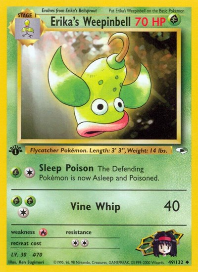 Erika's Weepinbell (49) (Gym Heroes) Damaged / Poor Unlimited