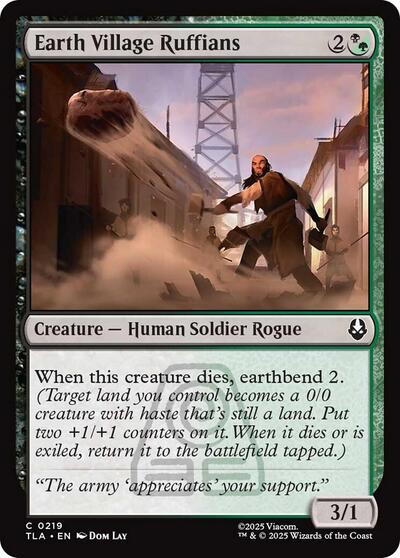 Earth Village Ruffians (Avatar: The Last Airbender) Light Play Foil