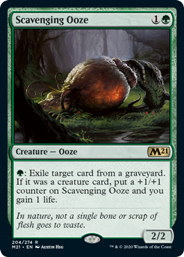 Scavenging Ooze (Magic 2021 Core Set) Light Play