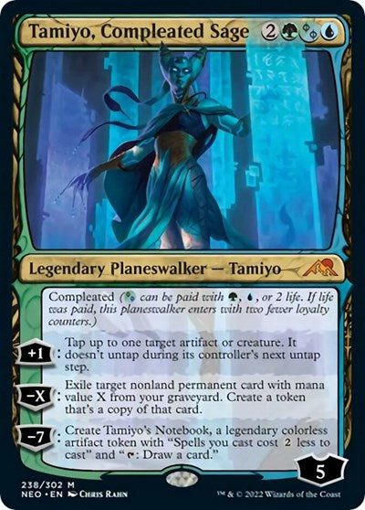 Tamiyo, Compleated Sage (Kamigawa: Neon Dynasty) Light Play