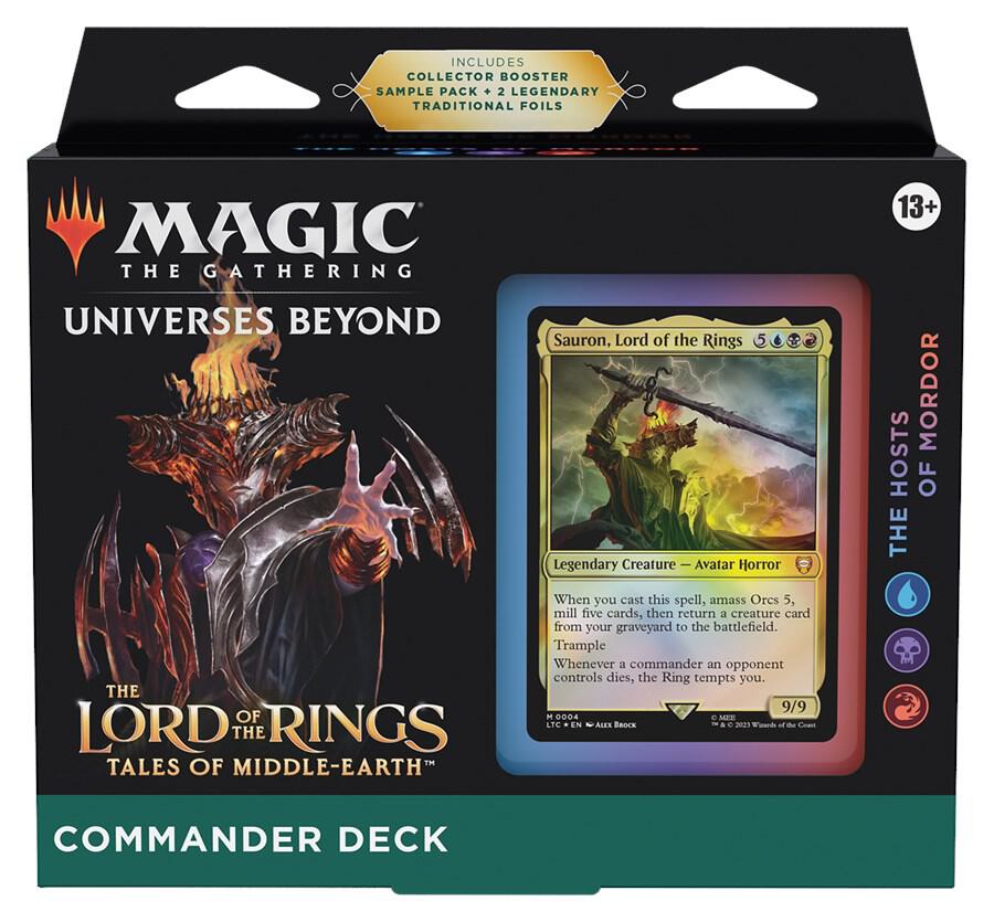 The Lord of the Rings: Tales of Middle-earth Commander Deck - The Hosts of Mordor - Commander: The Lord of the Rings: Tales of Middle-earth (LTC) OPENED BUT COMPLETE
