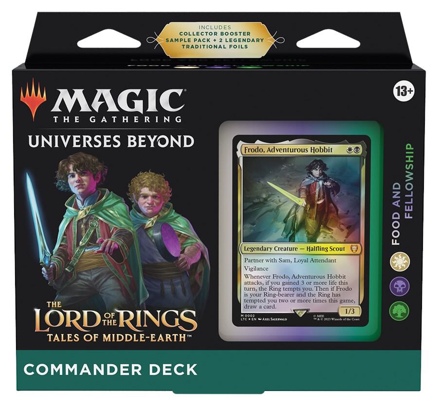 The Lord of the Rings: Tales of Middle-earth Commander Deck - Food and Fellowship - Commander: The Lord of the Rings: Tales of Middle-earth (LTC) OPENED BUT COMPLETE
