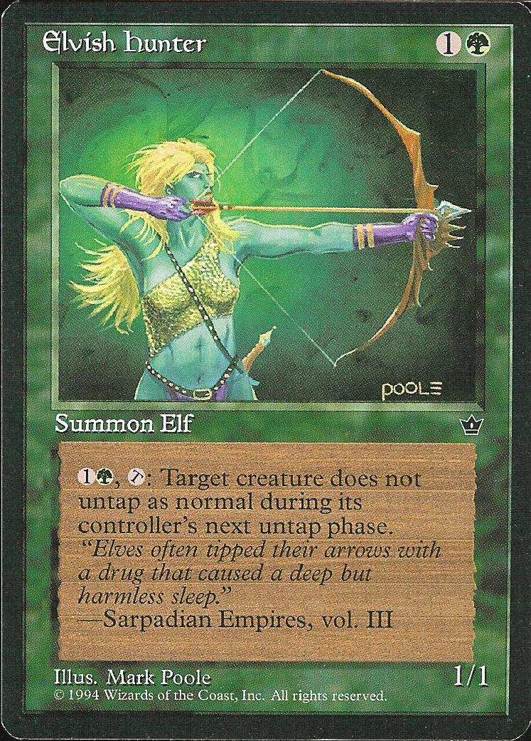Elvish Hunter (Poole) (Fallen Empires) Medium Play