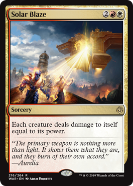 Solar Blaze (War of the Spark) Light Play