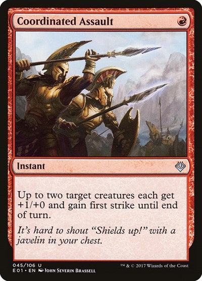 Coordinated Assault (Archenemy: Nicol Bolas) Light Play