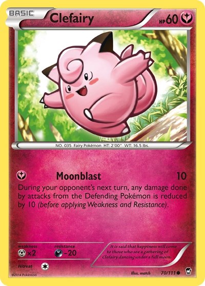 Clefairy (70) (XY - Furious Fists) Heavy Play