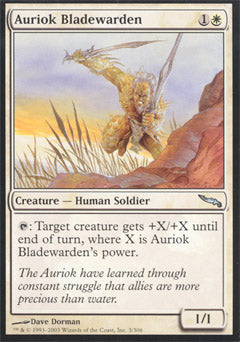 Auriok Bladewarden (Mirrodin) Medium Play