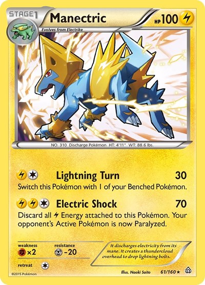 Manectric (XY - Primal Clash) Medium Play Reverse Holofoil