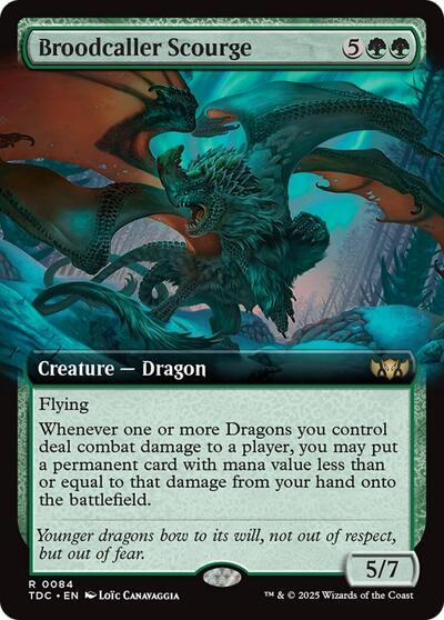 Broodcaller Scourge (Extended Art) (Commander: Tarkir: Dragonstorm) Light Play