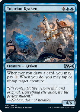Tolarian Kraken (Magic 2021 Core Set) Light Play