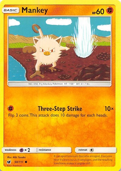 Mankey (SM - Crimson Invasion) Medium Play