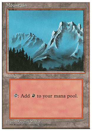 Mountain (B) (4th Edition) Damaged / Poor