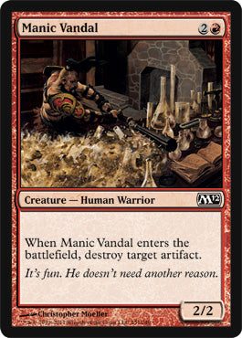 Manic Vandal (Magic 2012 Core Set) Light Play