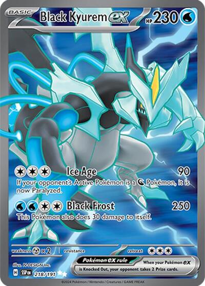Black Kyurem ex - 218 (SV08: Surging Sparks) Light Play Holofoil