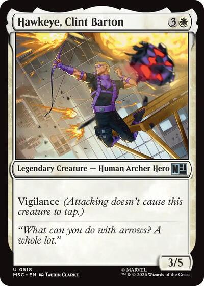 Hawkeye, Clint Barton (0518) (Commander: Marvel Super Heroes) Light Play