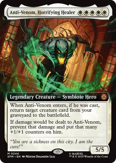 Anti-Venom, Horrifying Healer (Extended Art) (Marvel's Spider-Man) Light Play Foil