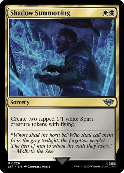 Shadow Summoning (Universes Beyond: The Lord of the Rings: Tales of Middle-earth) Light Play Foil