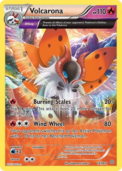 Volcarona (18) (XY Ancient Origins) Medium Play
