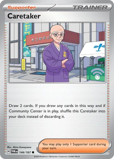 Caretaker - 144 (SV06: Twilight Masquerade) Light Play Reverse Holofoil