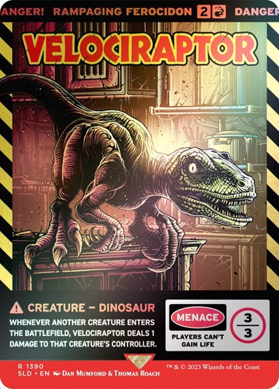 Velociraptor - Rampaging Ferocidon (Rainbow Foil) (Secret Lair) Light Play Foil