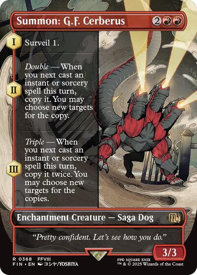 Summon: G.F. Cerberus (Borderless) (Universes Beyond: FINAL FANTASY) Light Play Foil