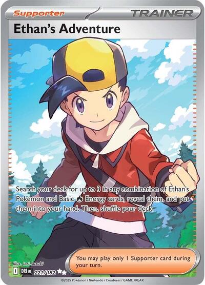 Ethan's Adventure - 221 (SV10: Destined Rivals) Light Play Holofoil