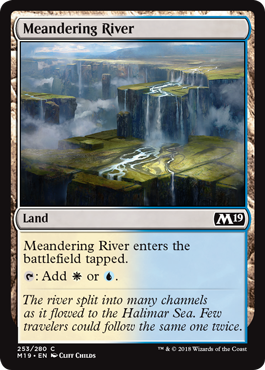Meandering River (Magic 2019 Core Set) Light Play