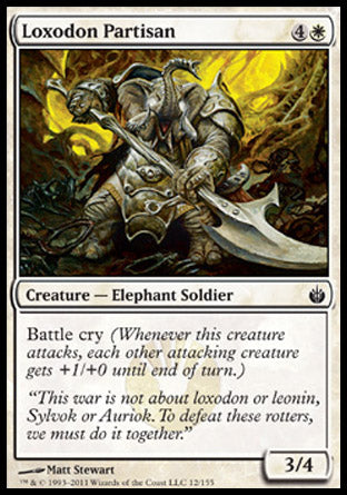 Loxodon Partisan (Mirrodin Besieged) Light Play