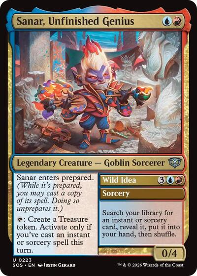 Sanar, Unfinished Genius (Secrets of Strixhaven) Light Play Foil
