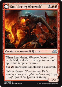 Smoldering Werewolf (Eldritch Moon) Light Play
