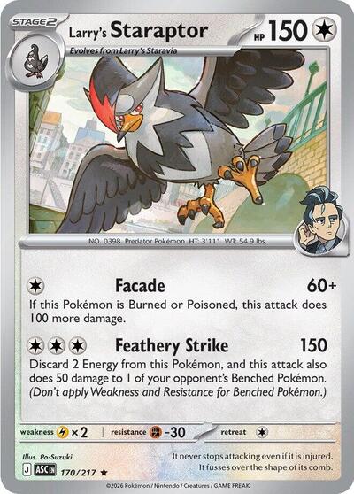 Larry's Staraptor - 170 (ME: Ascended Heroes) Light Play Holofoil
