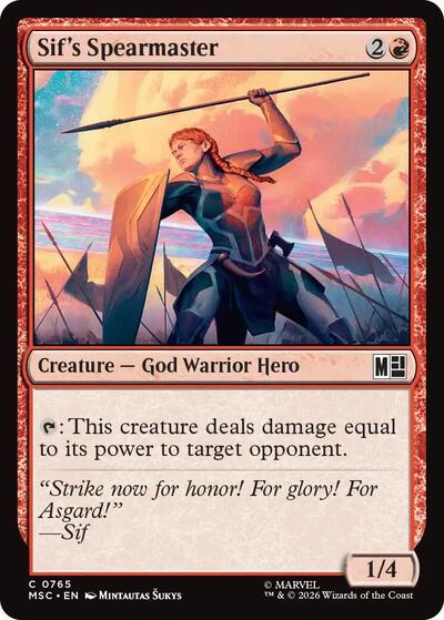 Sif's Spearmaster (Commander: Marvel Super Heroes) Light Play
