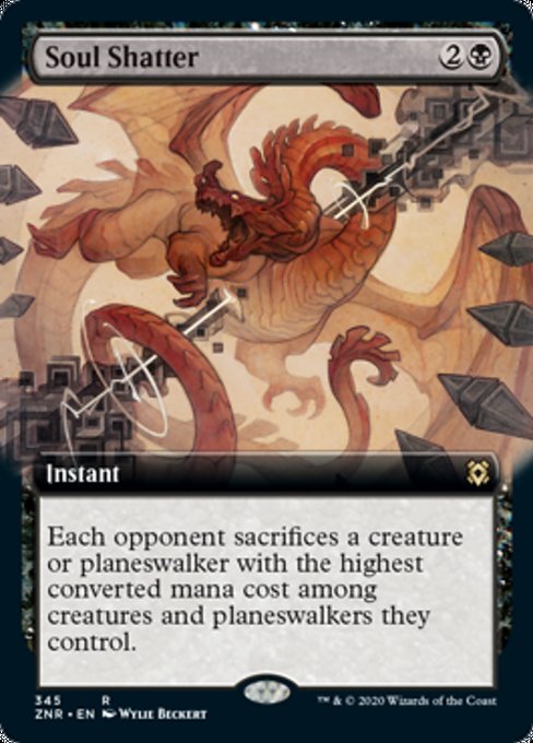 Soul Shatter (Extended Art) (Zendikar Rising) Light Play Foil
