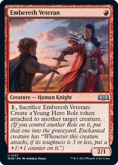 Embereth Veteran (Wilds of Eldraine) Light Play Foil