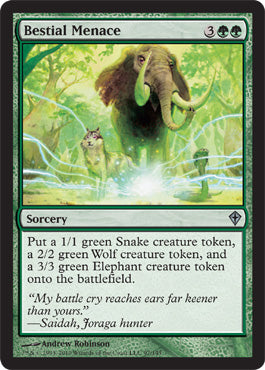 Bestial Menace (Worldwake) Heavy Play