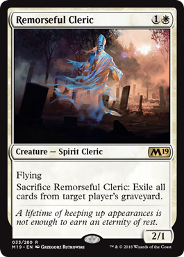 Remorseful Cleric (Magic 2019 Core Set) Light Play