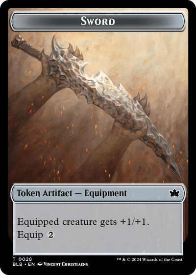 Sword Token (Bloomburrow) Light Play