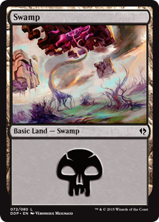 Swamp (72) (Duel Decks: Zendikar vs Eldrazi) Light Play