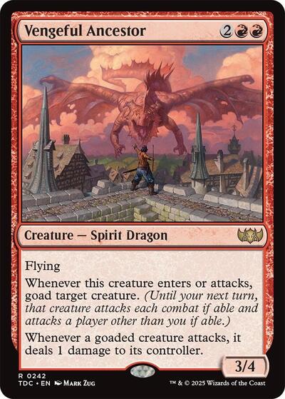 Vengeful Ancestor (Commander: Tarkir: Dragonstorm) Light Play