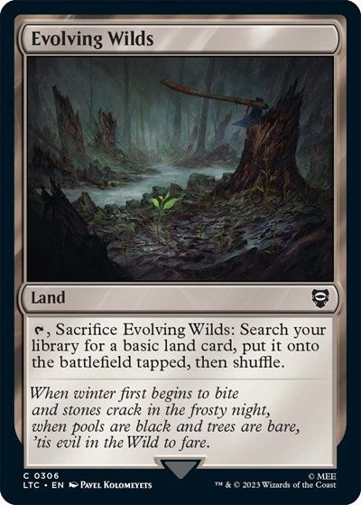 Evolving Wilds (Commander: The Lord of the Rings: Tales of Middle-earth) Light Play