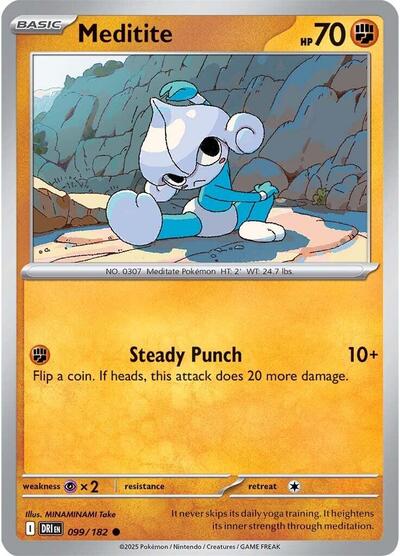 Meditite (SV10: Destined Rivals) Light Play