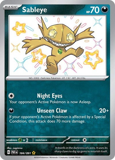Sableye (SV: Paldean Fates) Light Play Holofoil