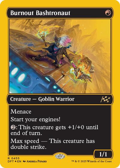 Burnout Bashtronaut (First-Place Foil) (Aetherdrift) Light Play Foil