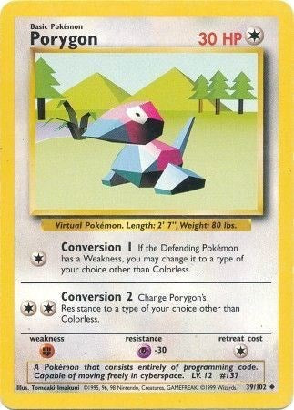 Porygon (Base Set) Light Play